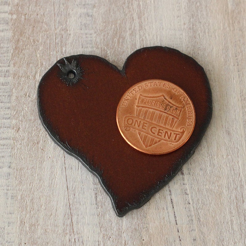 Load image into Gallery viewer, 44mm Rusted Iron Heart Pendant - 1 Pendant
