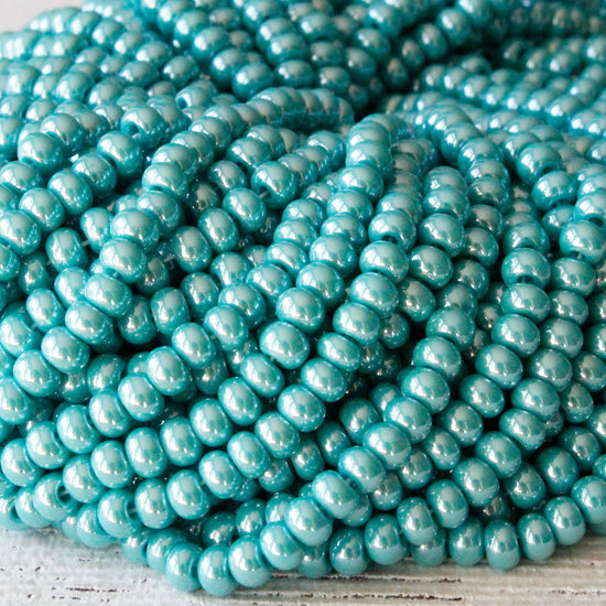 Load image into Gallery viewer, Size 6 Seed Beads - Seafoam Luster - Choose Amount
