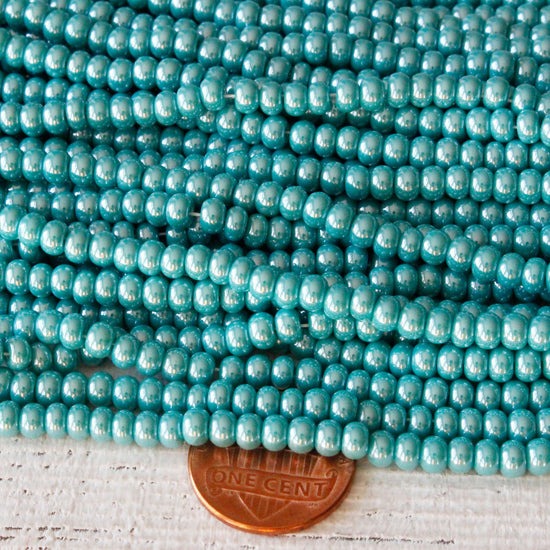 Load image into Gallery viewer, Size 6 Seed Beads - Seafoam Luster - Choose Amount
