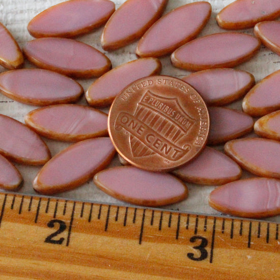 18mm - Spindle Beads - Pink Mauve - 10 beads