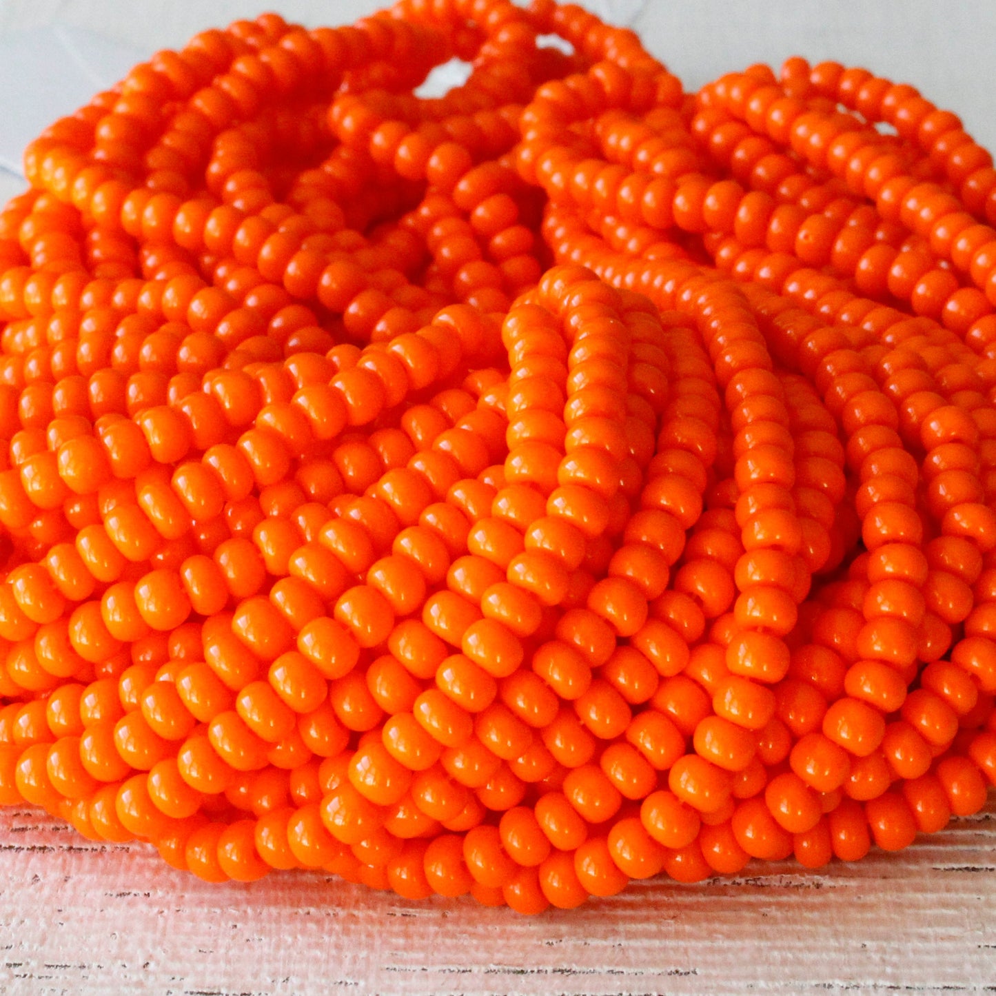 Load image into Gallery viewer, Size 6 Seed Beads - Orange - Choose Amount
