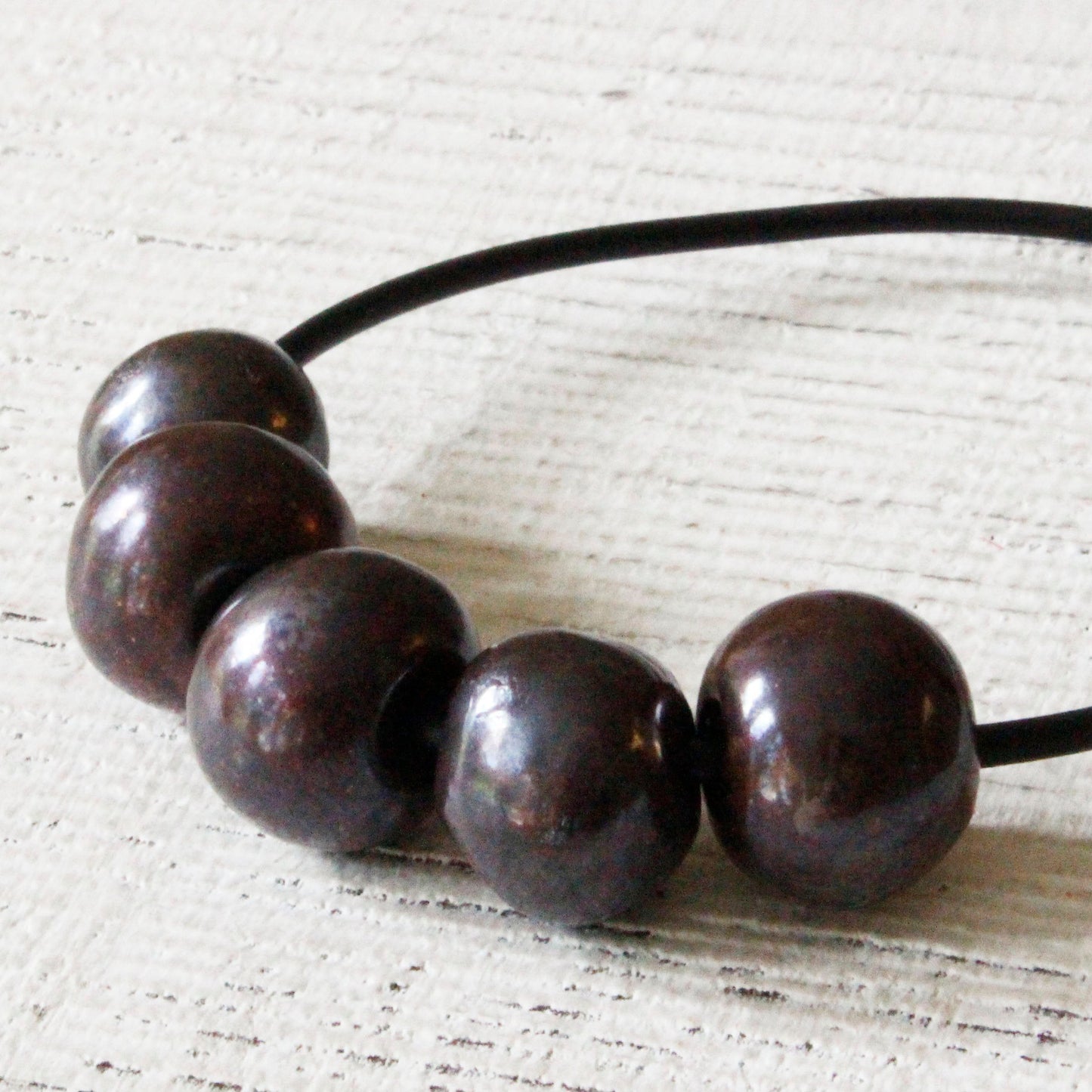 12mm Metal Coated Ceramic Round Beads  - Antique Bronze