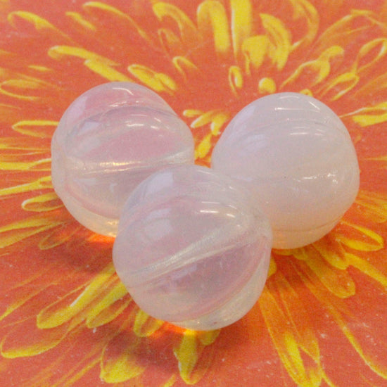 18mm Melon Beads - Opaline Moonstone