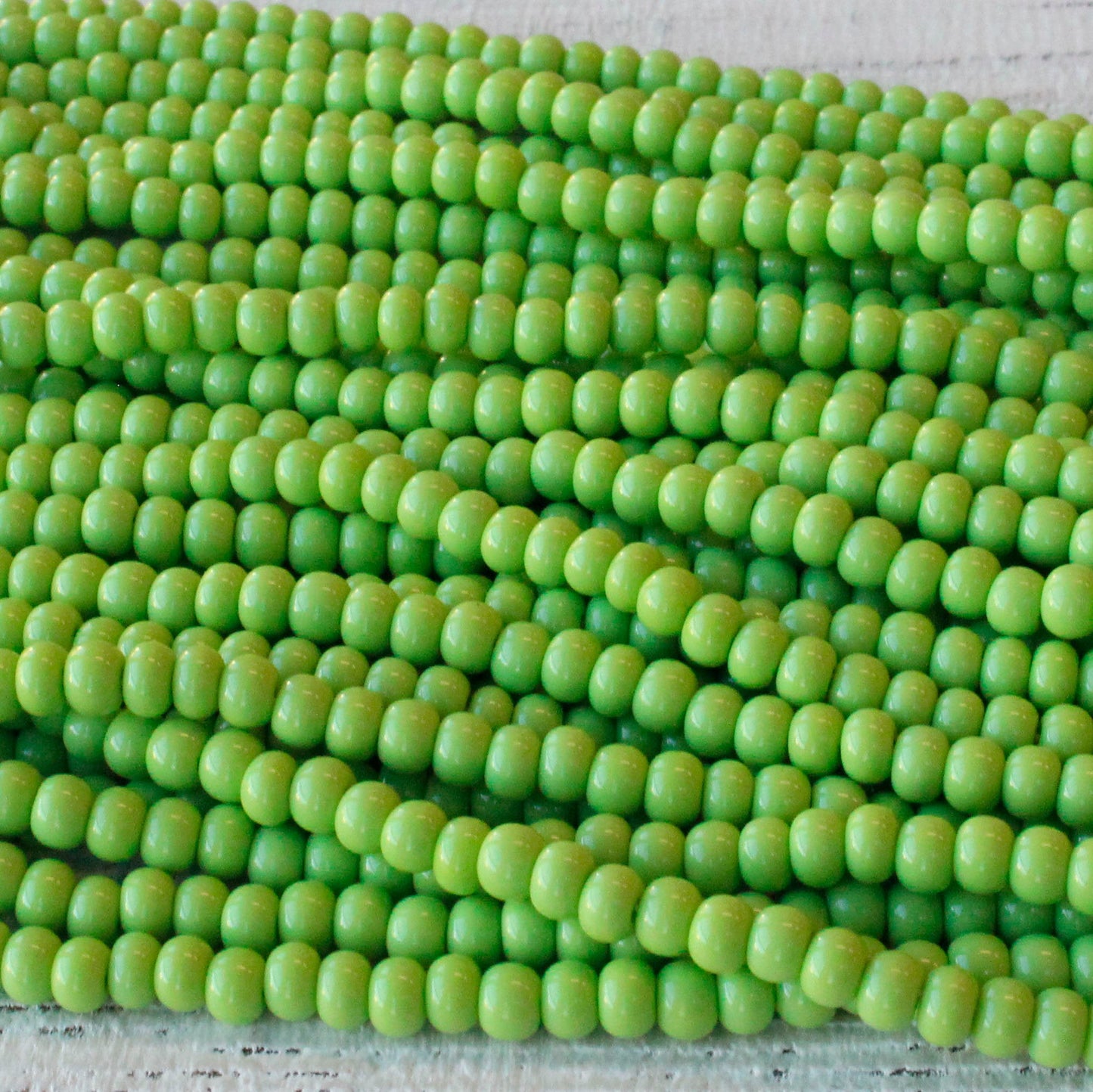 Size 6 Seed Beads - Spring Green - Choose Amount