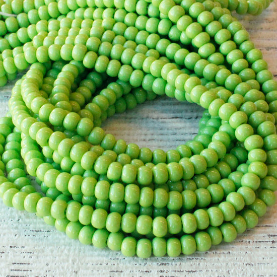 Size 6 Seed Beads - Spring Green - Choose Amount