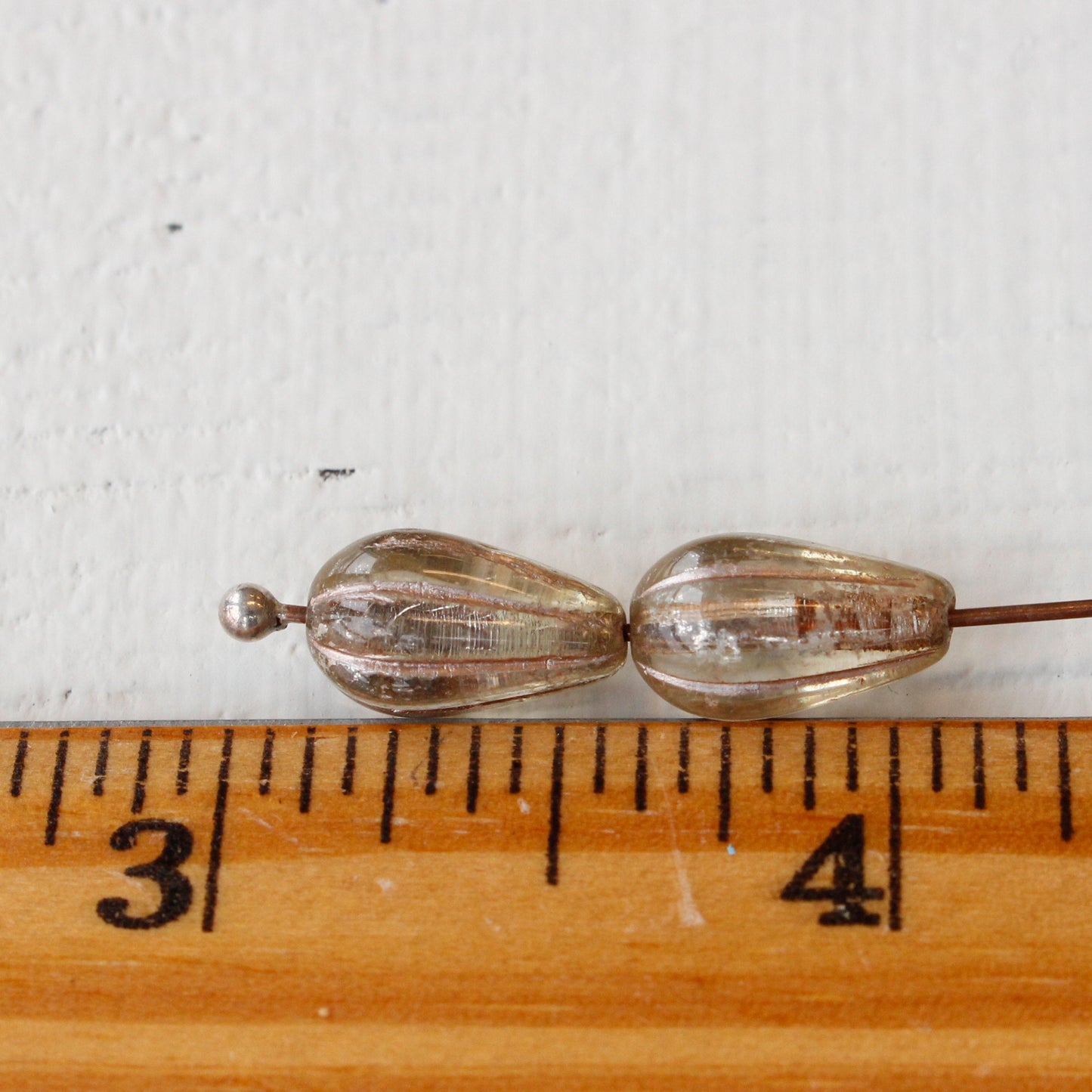 8x13mm Melon Drop - Crystal Antique - 10 Beads