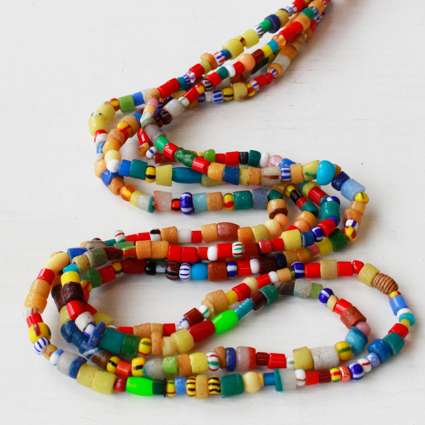 African Sand Bead Mix - Mixed Sizes and Colors ~5-9mm - 36 Inch Strand