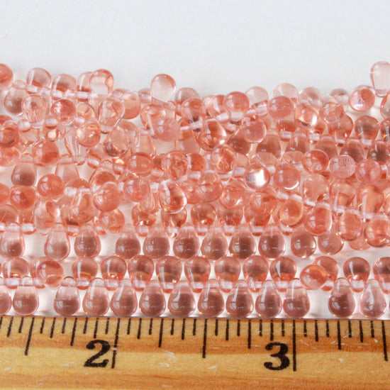 Load image into Gallery viewer, 4x6mm Glass Teardrop Beads - Rosaline - 100 Beads
