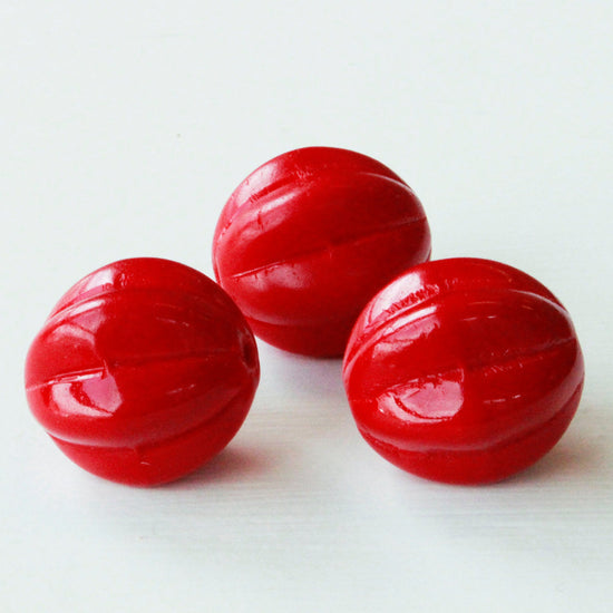Load image into Gallery viewer, 20mm Melon Bead - Vintage Red
