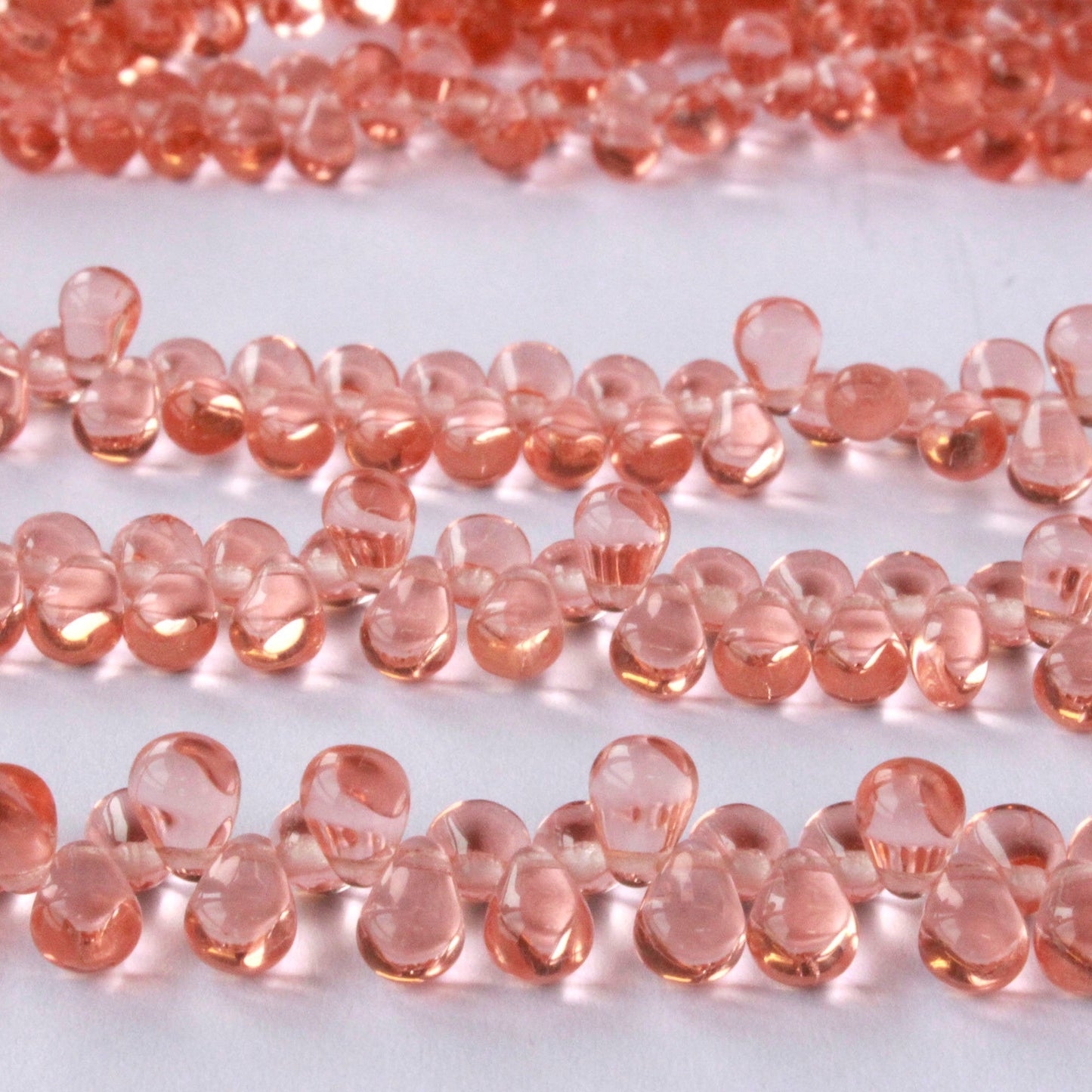 Load image into Gallery viewer, 4x6mm Glass Teardrop Beads - Rosaline - 100 Beads
