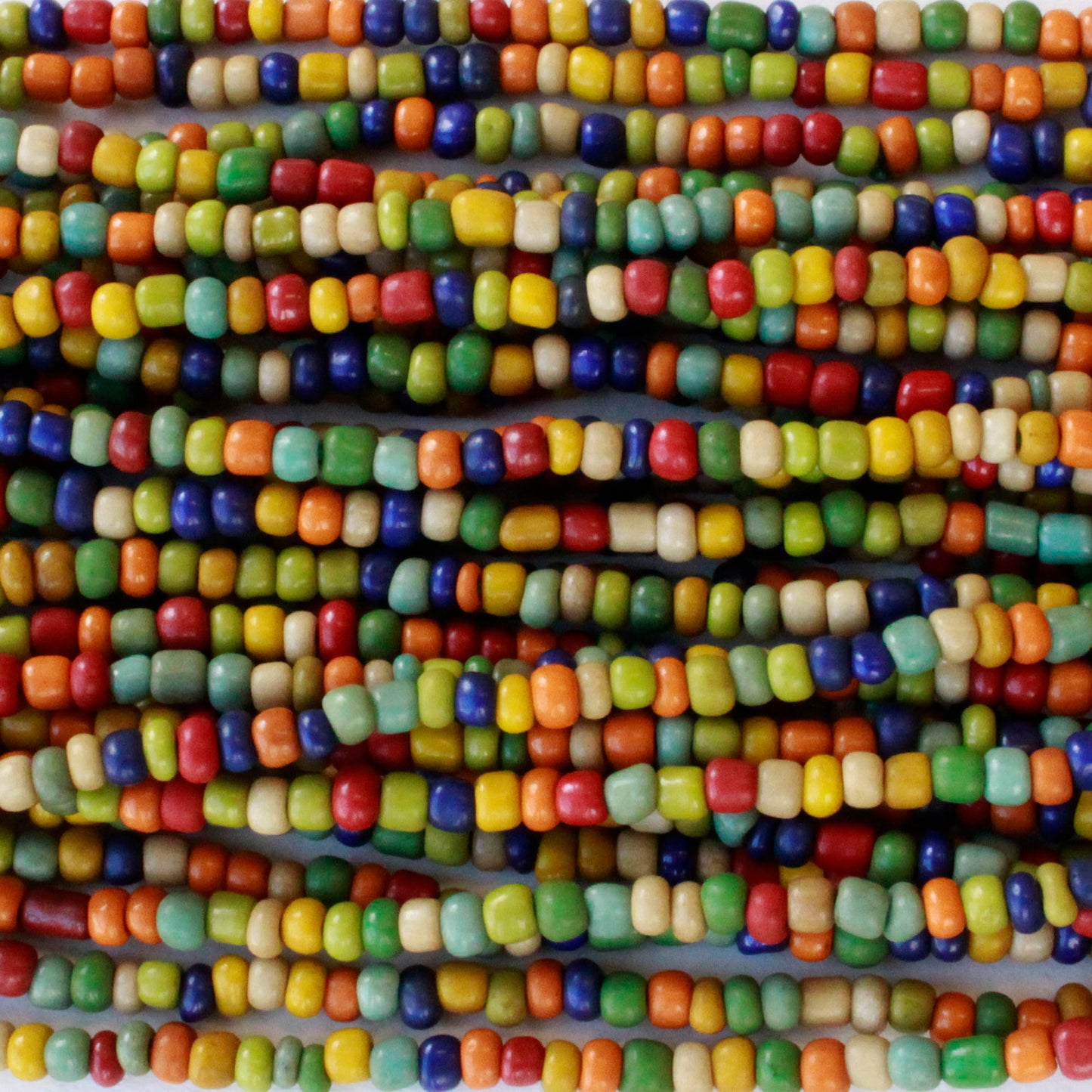 Load image into Gallery viewer, Rustic Indonesian Seed Beads - Bright Colorful Mix - 42 inches
