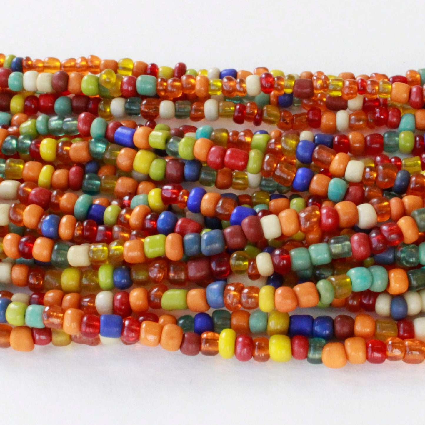Translucent Amber Ghana Glass Seed Beads (2mm)Default Title
