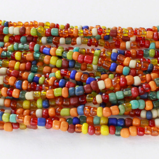 Rustic Indonesian Seed Beads - Happy Mix - 42 Inches