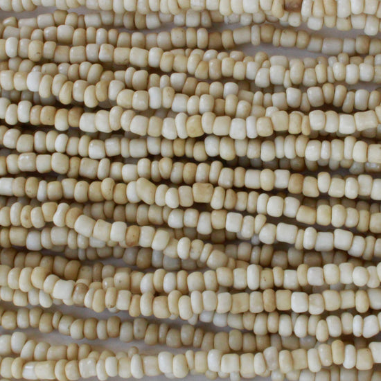 Rustic Indonesian Seed Beads - Sand - 21 or 42 inches