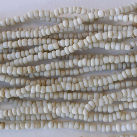 Load image into Gallery viewer, Rustic Indonesian Seed Beads - Ivory White - 42 inches
