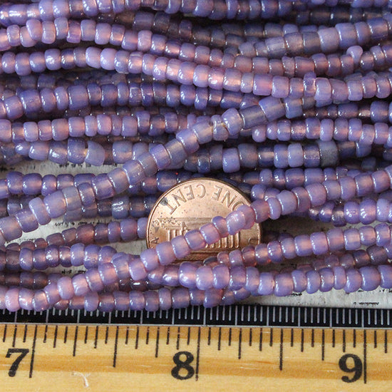 Opaline Lavender Seed Beads - 22 inches