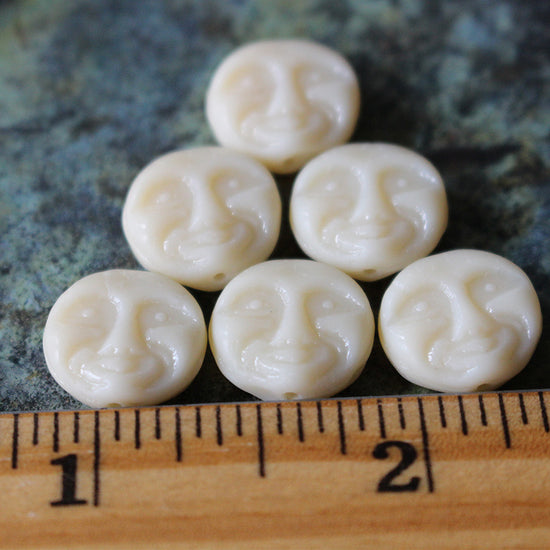 Load image into Gallery viewer, 13mm Full Moon Beads - Ivory - 6 or 12
