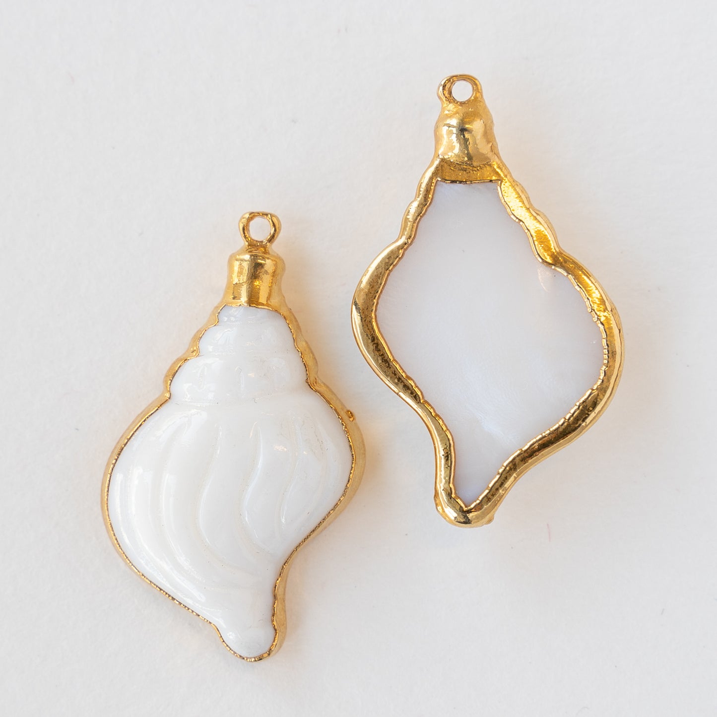 Mother of Pearl Shell Pendant with 14K Gold - 1 Pendant