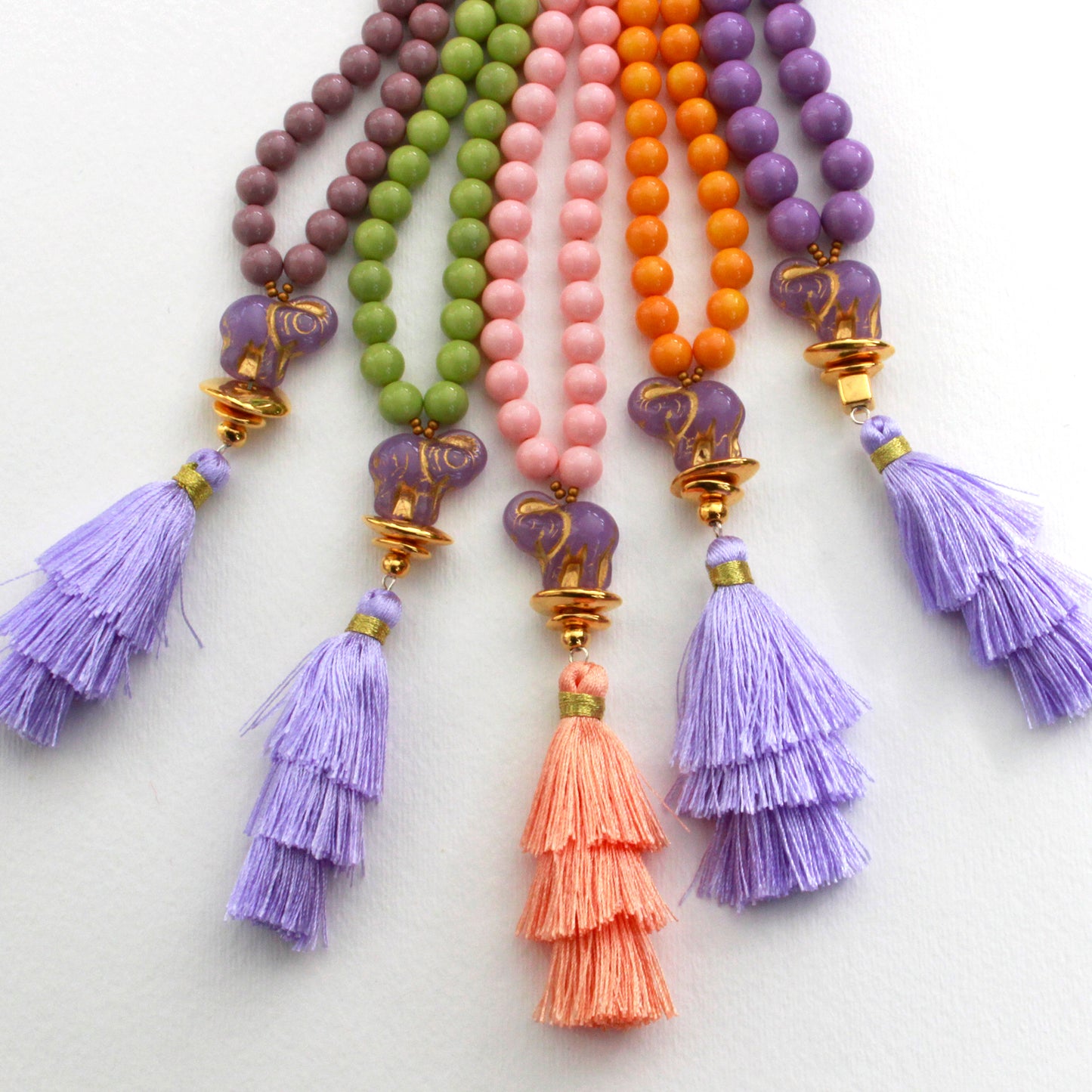 10mm Round Beads - Opaque Lilac - 10 or 20 Beads