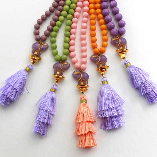 10mm Round Beads - Opaque Lilac - 10 or 20 Beads