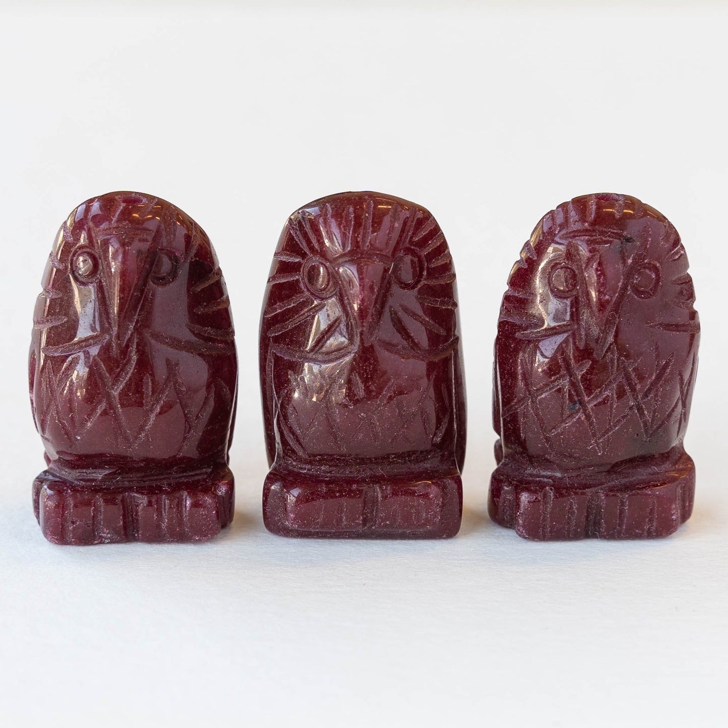 Agate Owl Beads