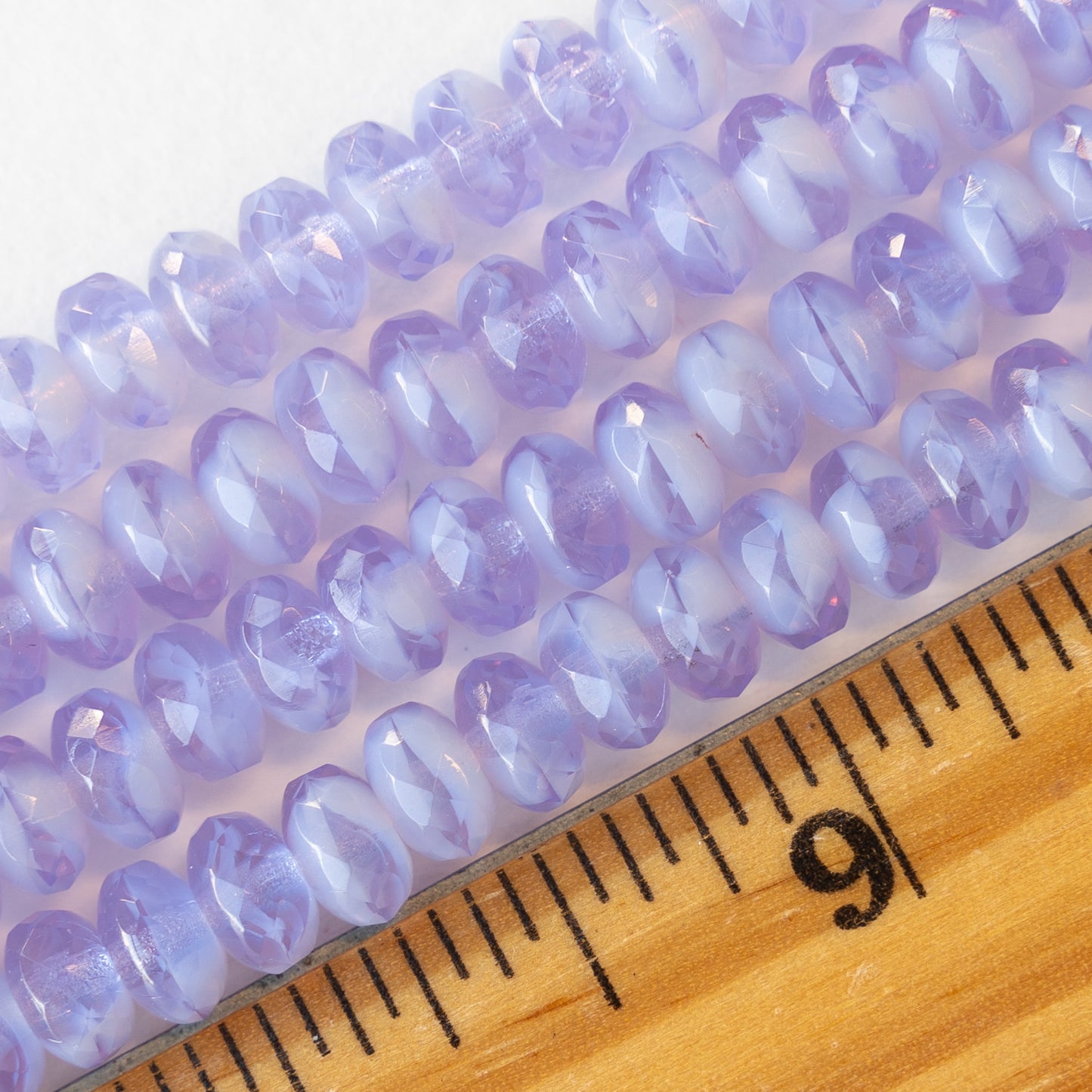 5x7mm Rondelle Beads - Mixed Lavender - 30 Beads