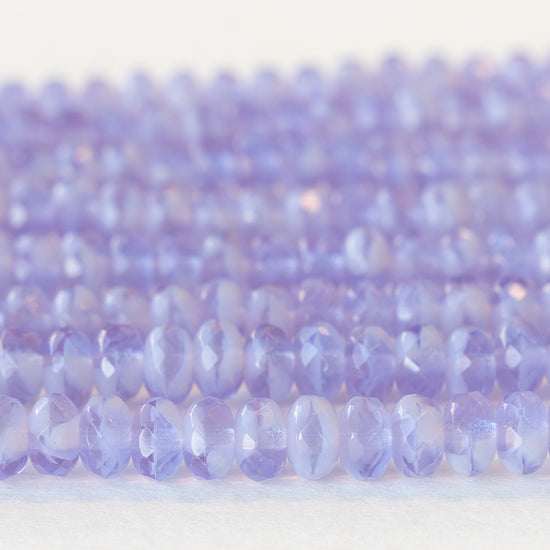 5x7mm Rondelle Beads - Mixed Lavender - 30 Beads