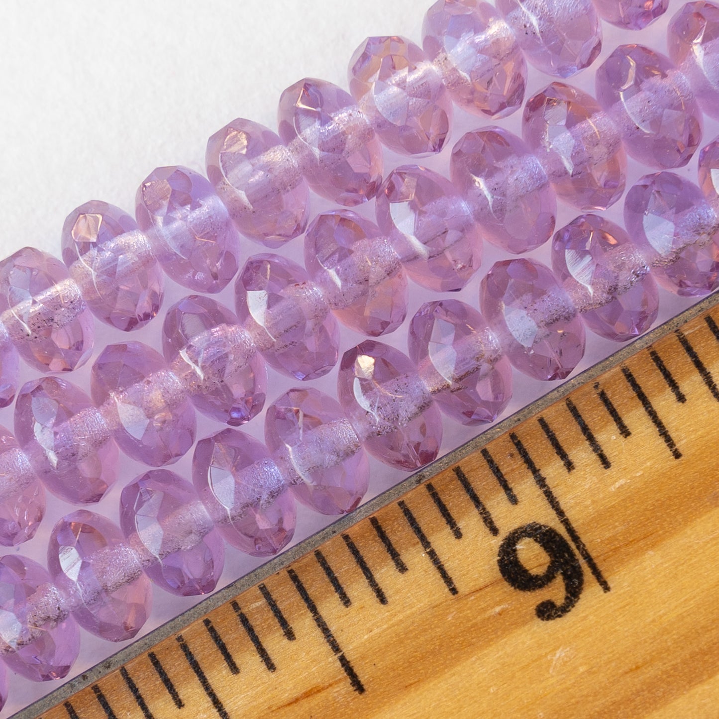 3x5mm Rondelle Beads - Lilac Purple - 40 Beads