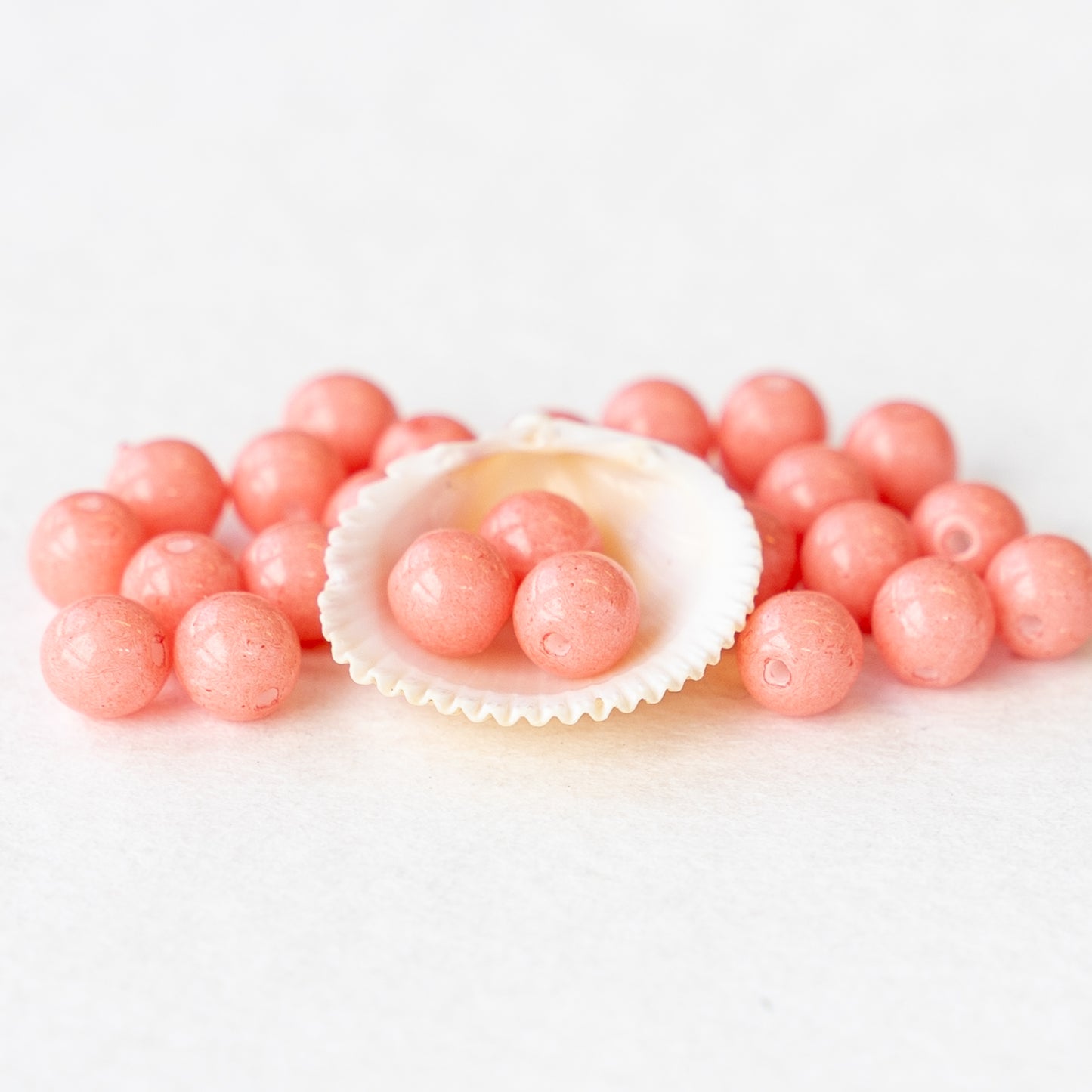 4mm Round Opaques - Pink - 100 Beads