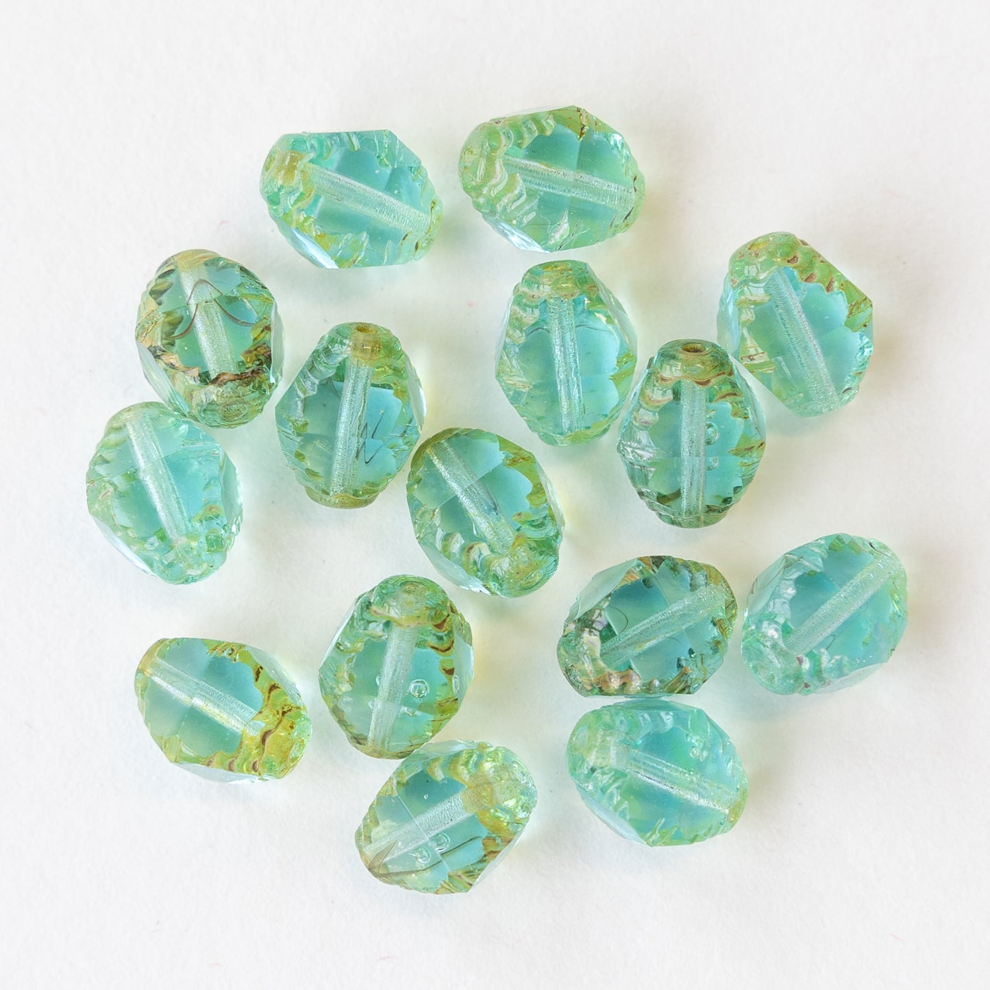 8x10mm Special Cut Bicone Beads -  - 15