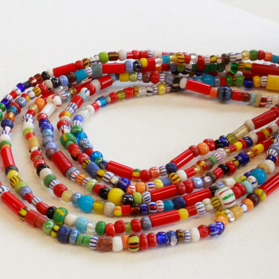Load image into Gallery viewer, African Seed Beads  - Mixed Colors - 28 Inch Strand

