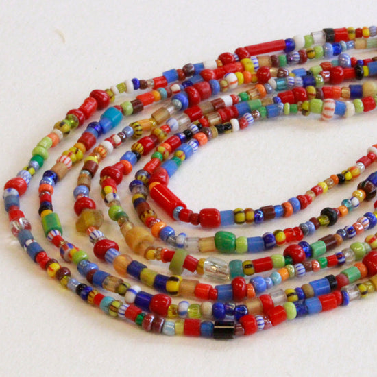 Load image into Gallery viewer, African Seed Beads  - Mixed Colors - 28 Inch Strand
