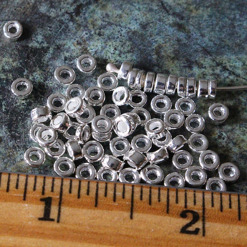 Silver Coated Ceramic Seed Beads - Choose Amount