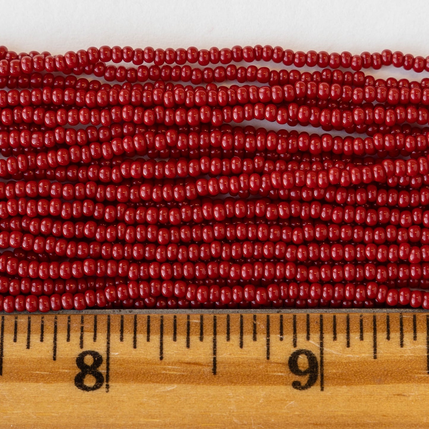 Size 11/0 Seed Beads - Opaque Maroon - Choose Amount