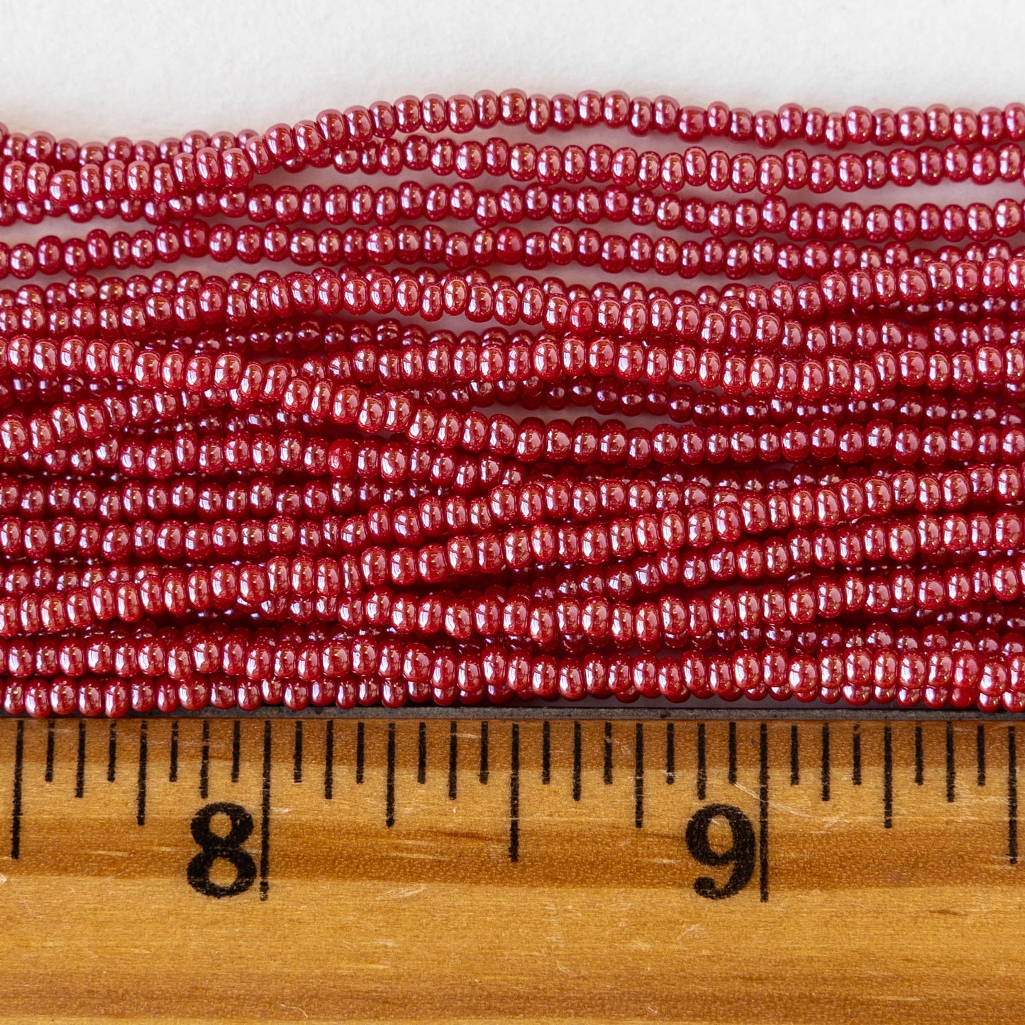 Czech Seed Bead 11/0 (2mm) Beads Opaque Red Beads