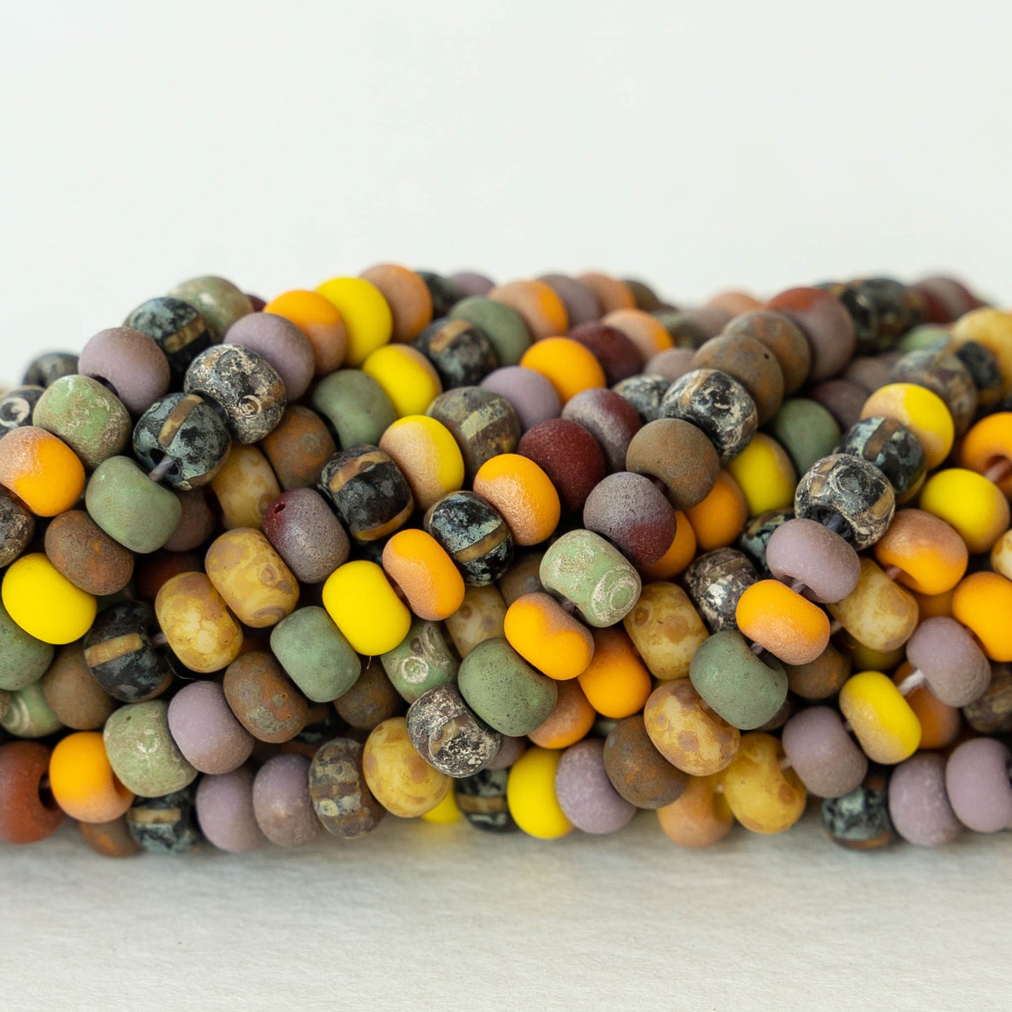 5/0 Glass Seed Beads - Matted Jewel Mix - Choose Amount