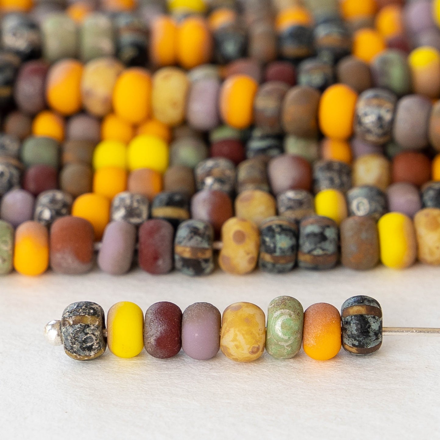 5/0 Glass Seed Beads - Matted Jewel Mix - Choose Amount