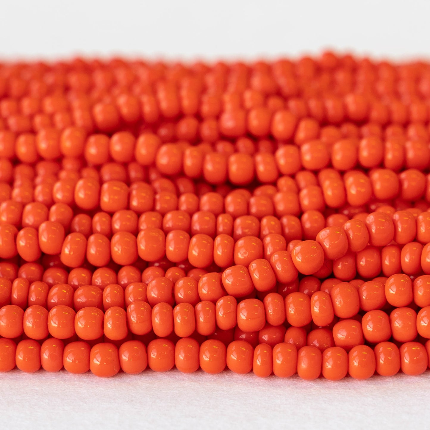 Load image into Gallery viewer, Size 6 Seed Beads - Opaque Coral Red - Choose Amount
