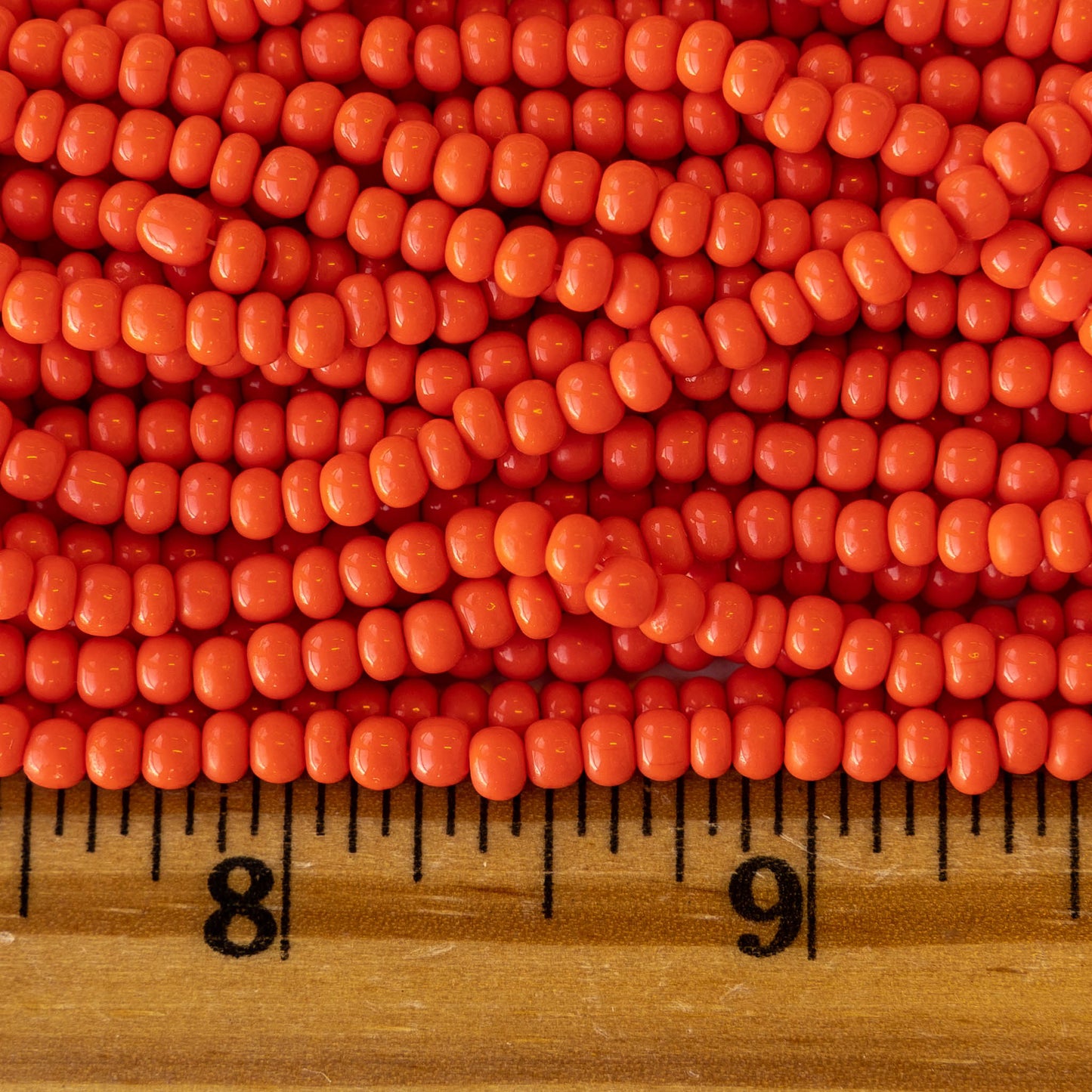 Load image into Gallery viewer, Size 6 Seed Beads - Opaque Coral Red - Choose Amount
