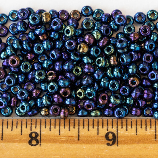 Size 6 Seed Beads - Blue Iris - 3, 20 Inch Strands