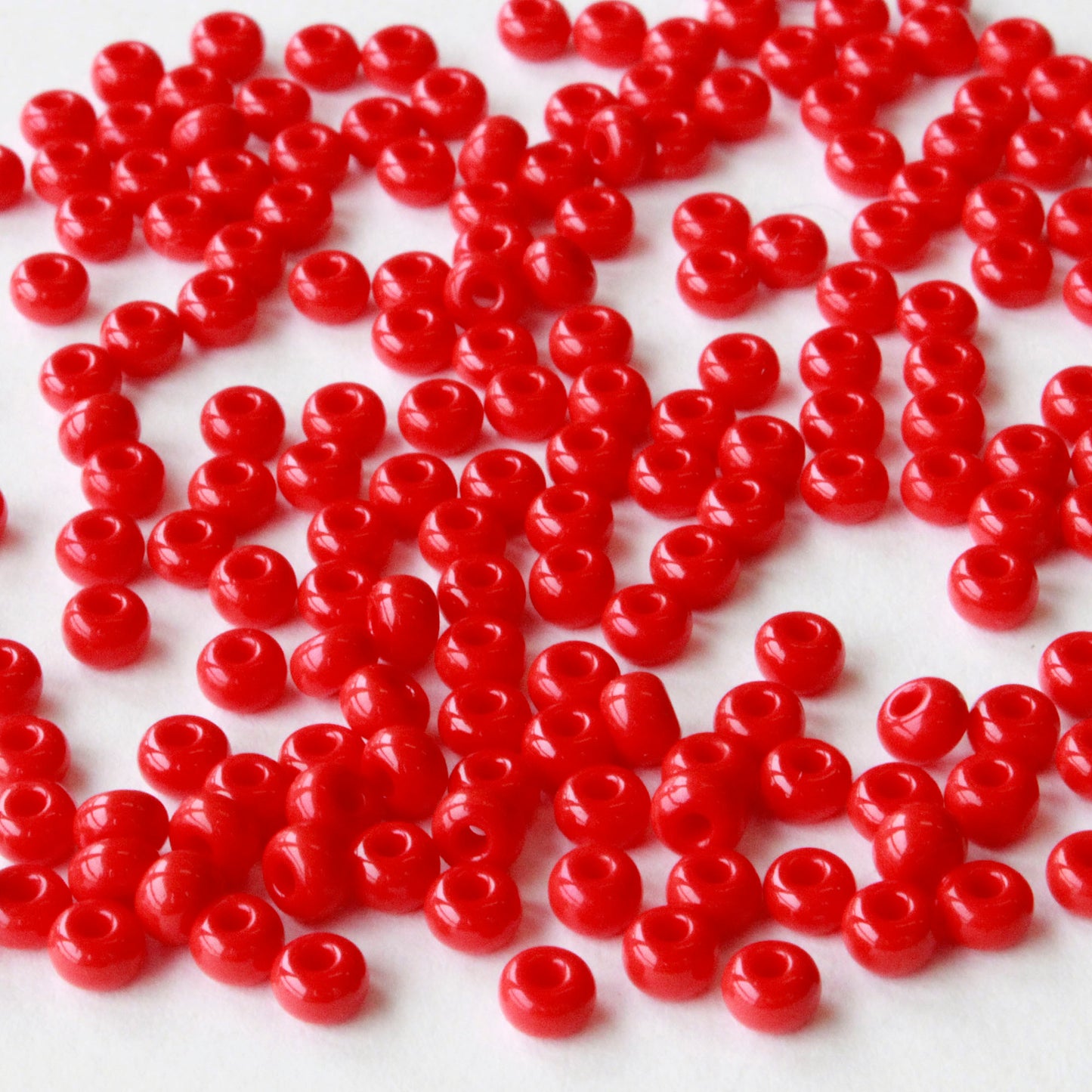 Load image into Gallery viewer, Size 6 Seed Beads - Opaque Red - Choose Amount
