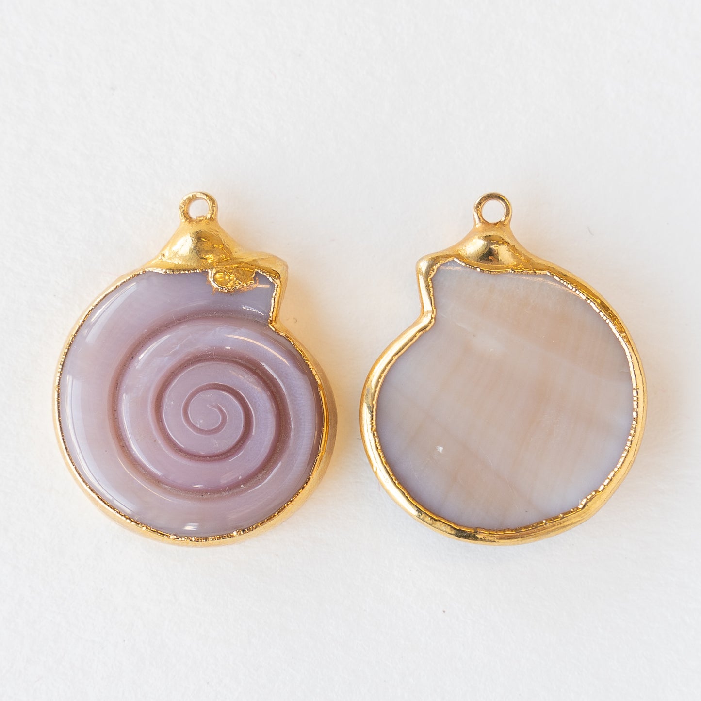 Load image into Gallery viewer, Pink Abalone Shell Pendant with 14K Gold - 1 Pendant
