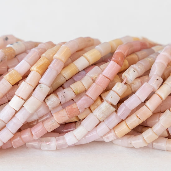 Load image into Gallery viewer, Rustic Peruvian Pink Opal Tube- 16 Inches
