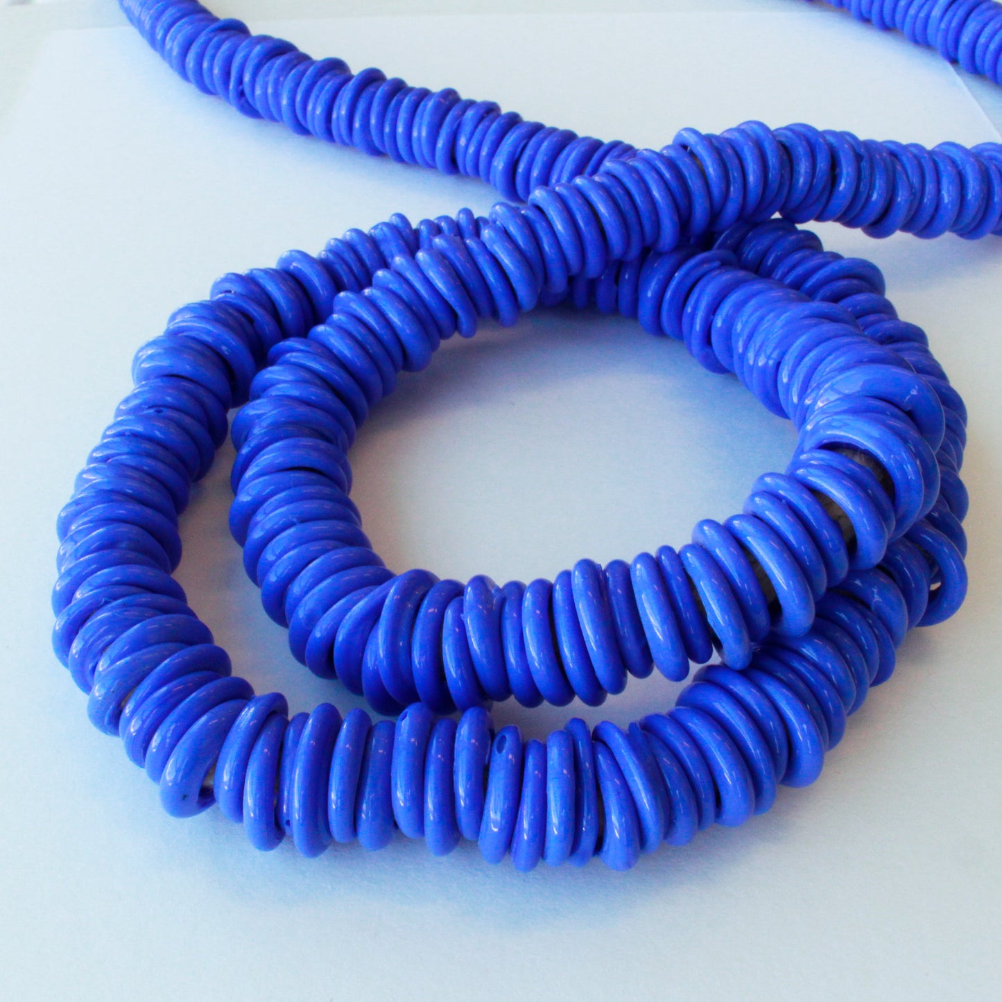 Load image into Gallery viewer, Handmade Glass Rings From Venice Italy  - Opaque Blue - 20 beads
